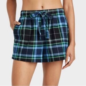 Auden Women’s Flannel plaid Shorts cotton Size XS NWT